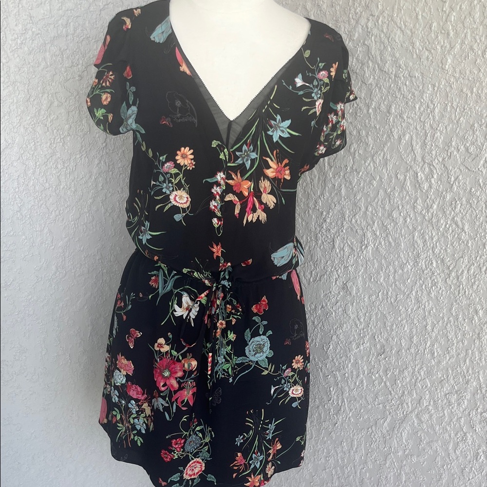 Rebecca Taylor Dress - Black with Floral Print